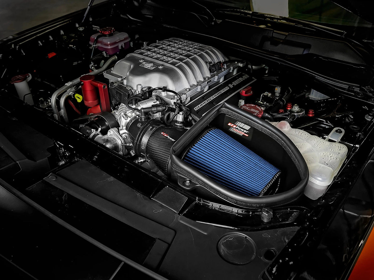 aFe Magnum Force Stage-2 Track Series Carbon Fiber AIS w/ Pro 5R Media - 18 Dodge Challenger V8-6.2L