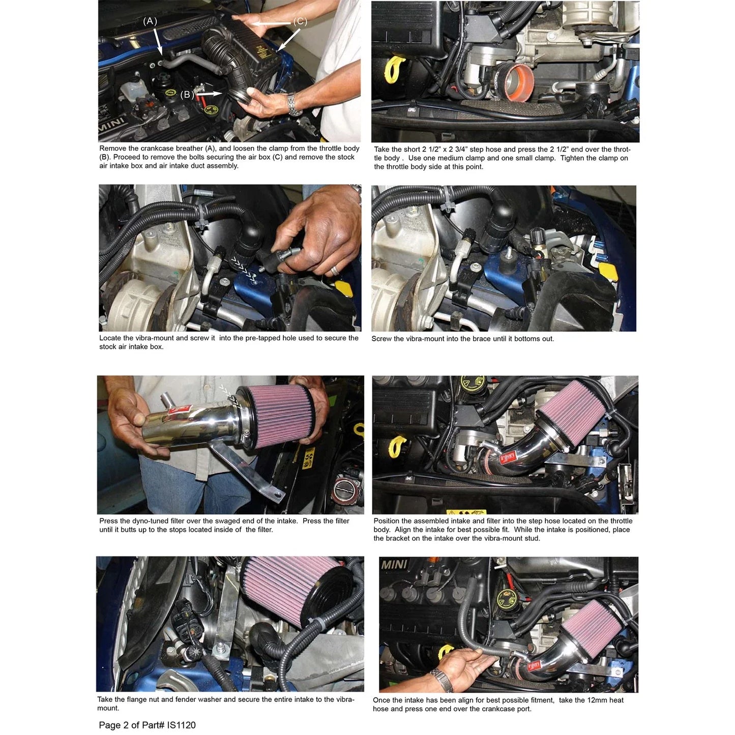 Injen 2000-06 Mini Cooper N/A (Non S) Polished Short Ram Intake