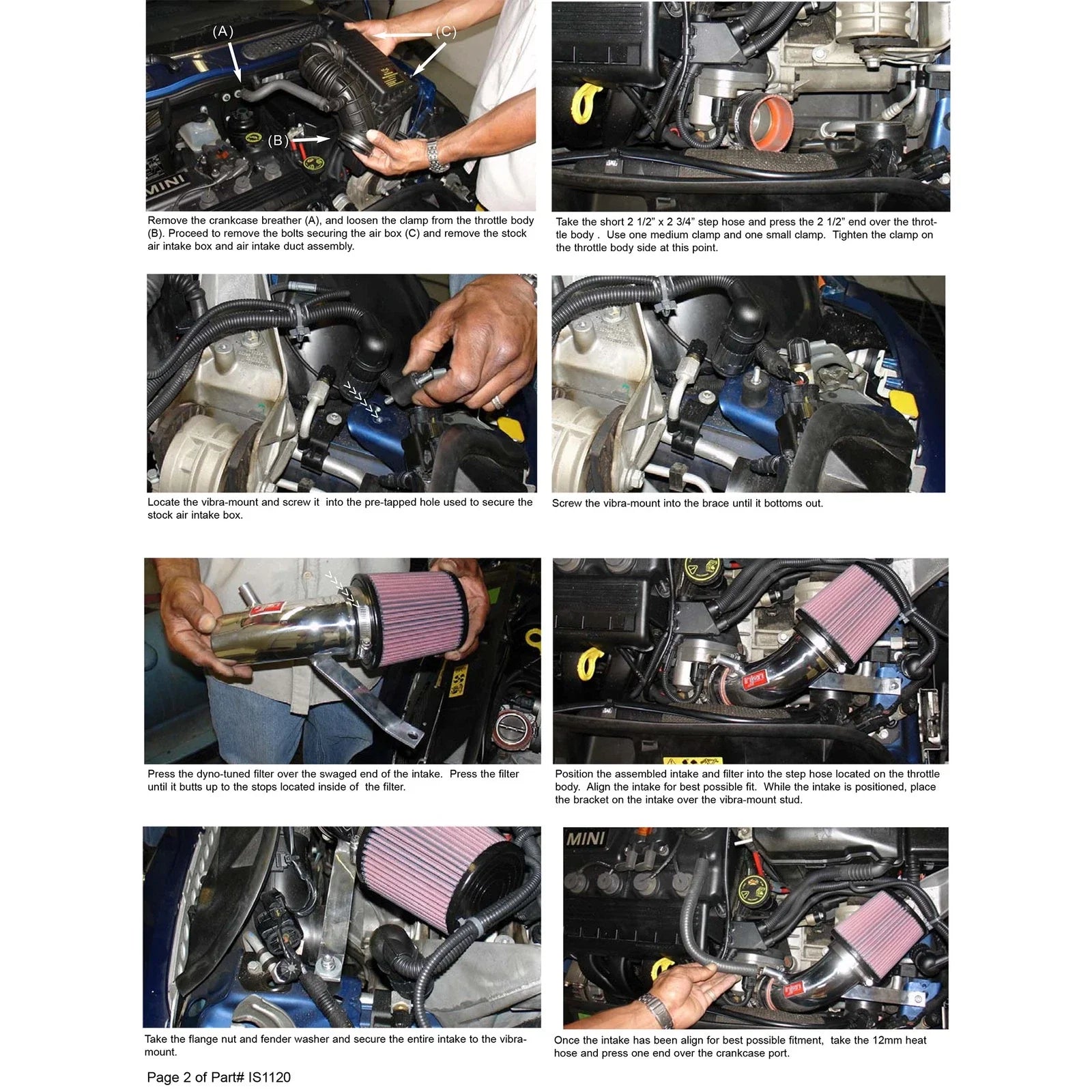 Injen 2000-06 Mini Cooper N/A (Non S) Polished Short Ram Intake