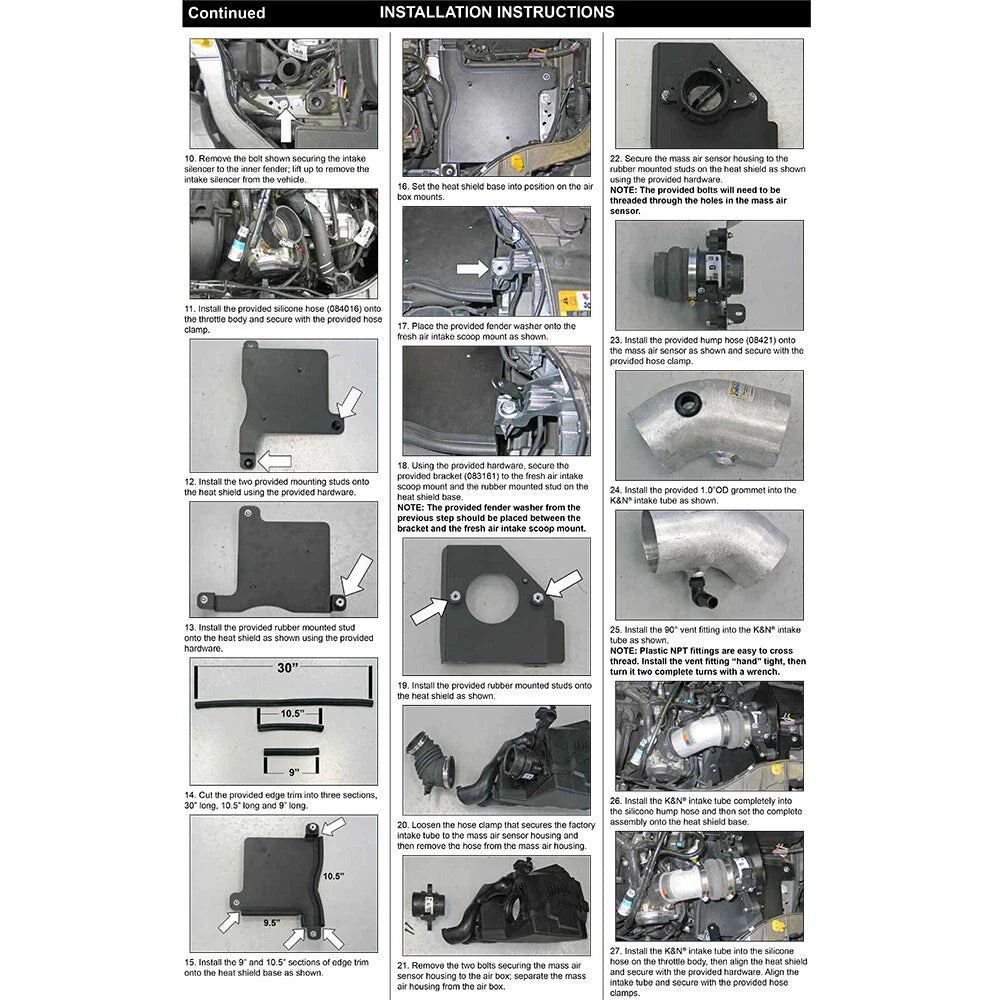 K&N 12 Ford Focus 2.0L Typhoon Performance Intake