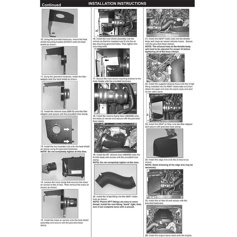 K&N 07-08 Chevrolet Silverado/GMC Sierra HD 6.0L V8 Performance Intake