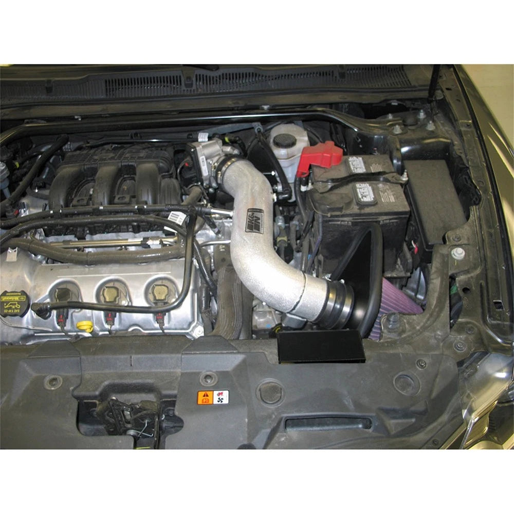 K&N 10-11 Ford Taurus 3.5L V6 Silver Typhoon Cold Air Intake