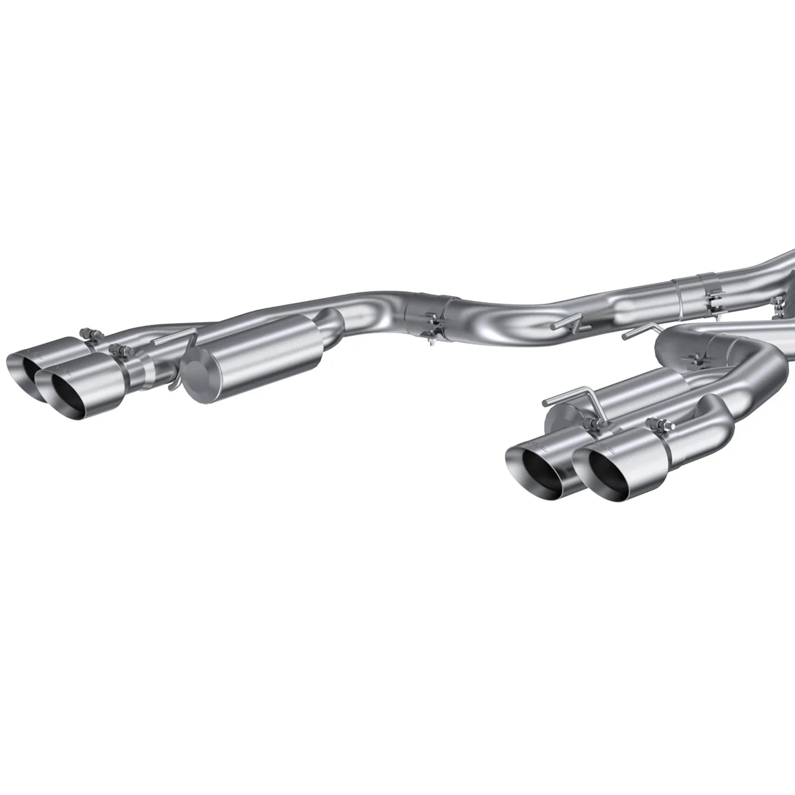 MBRP 18-19 Ford Mustang GT 5.0 3in Cat Back Quad Tip Race Version - T304