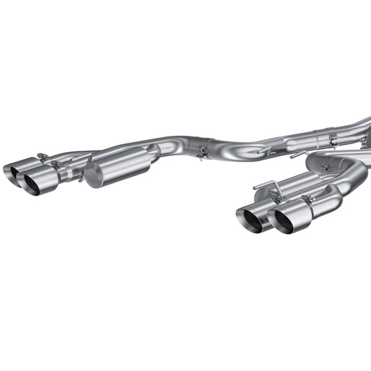 MBRP 18-19 Ford Mustang GT 5.0 3in Cat Back Quad Tip Race Version - T304