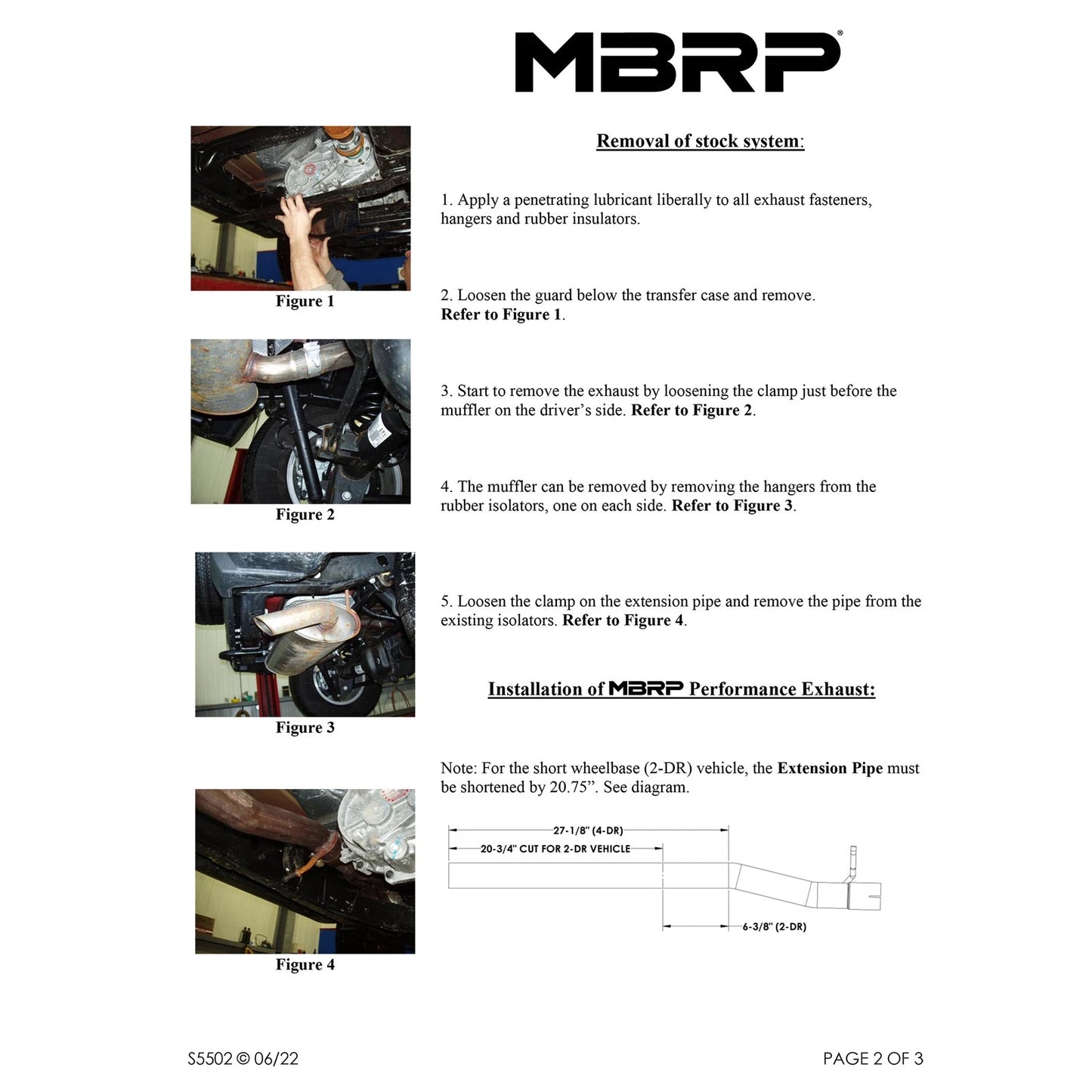 MBRP 2007-2009 Jeep Wrangler 4dr 3.8L V6 Cat Back Single