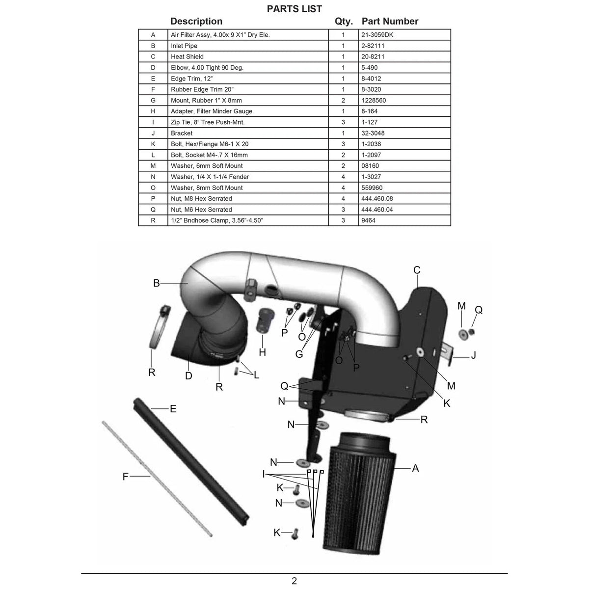AEM Brute Force Intake System B.F.S.DODGE RAM 2500/3500 5.9L-L6 DSL, 03-06