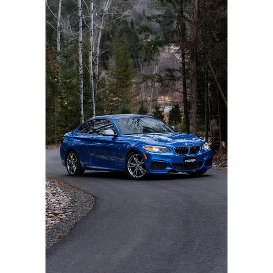 MBRP 17-21 BMW M240I 3.0L 3in Axle Back Dual Rear Exit w/ T304 SS Carbon Fiber Tips (Street Version)