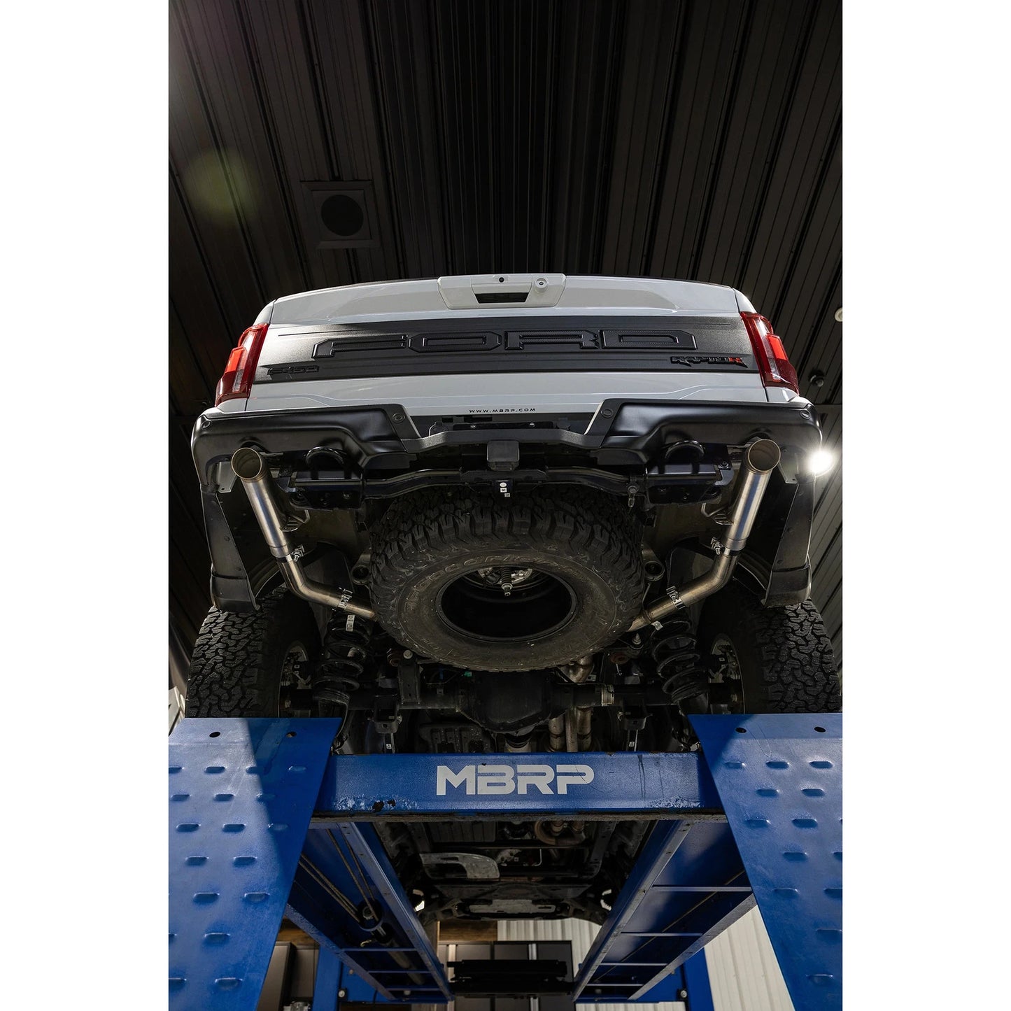 MBRP 2022+ Ford F-150 Raptor 3.5L / Raptor R 5.2L T304 3in Dual Rear Exit Turndown Axle Back Exhaust