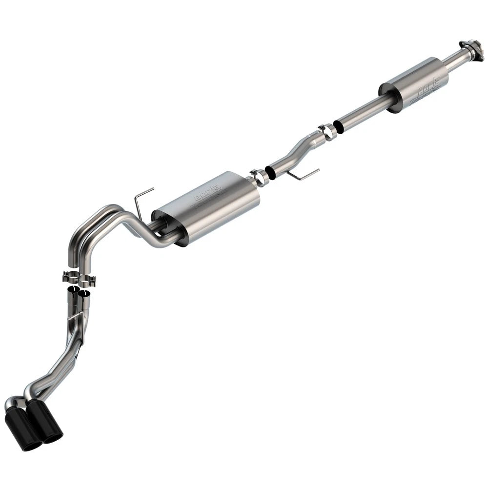Borla F-150 2021 5.0L 4dr CC SB EC STB Lariat/KR/Pltnm/LTD 3/2.25 DSE Cat-Back Touring BLK CHR Tips