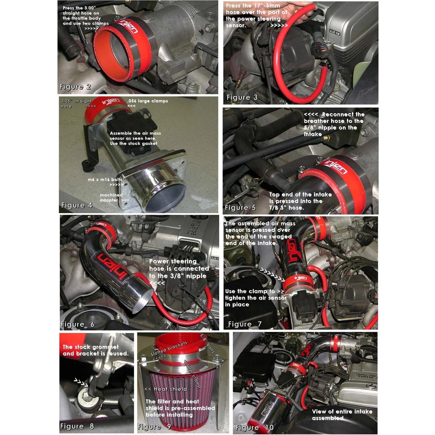 Injen 93.5-95 Supra (NA) / 92-95 GS300 SC300 w/ Heat Shield Polished Short Ram Intake