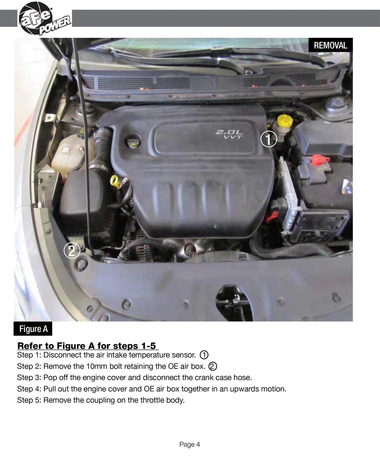aFe Takeda Intakes Stage-2 Pro 5R 13-14 Dodge Dart 2.0L Black