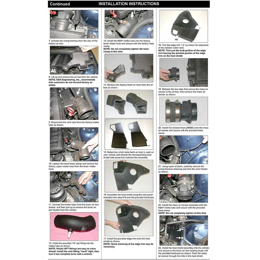 K&N 99-05 BMW 3 Series Performance Intake Kit