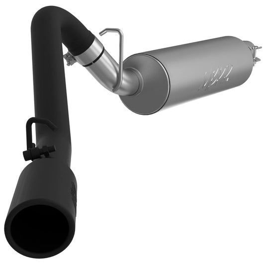 MBRP 97-99 Jeep Wrangler (TJ) Inline-4 2.5L, Inline-6 4.0L 2 1/2in Cat Back Single Side Black Coated
