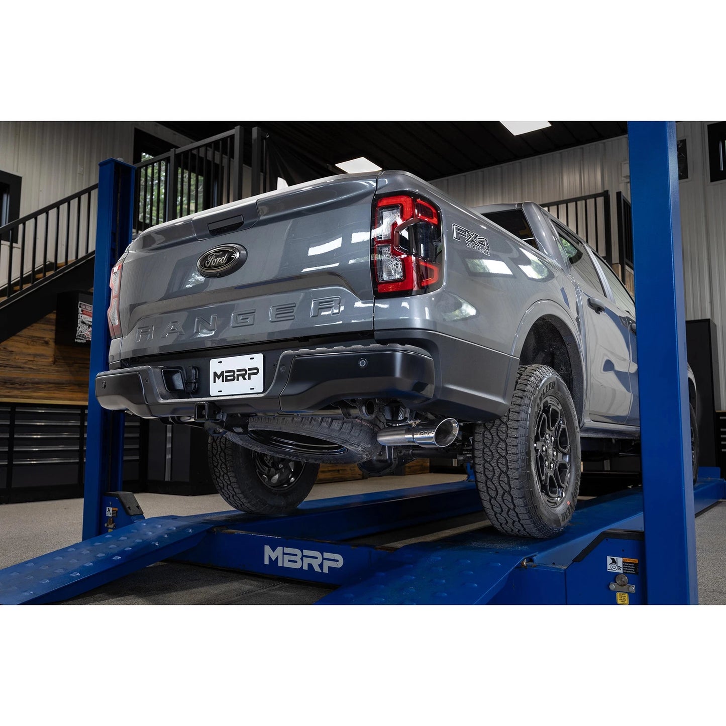 MBRP 2024+ Ford Ranger 2.7L 2.5 into 3in Single Side Exit Cat Back - T304