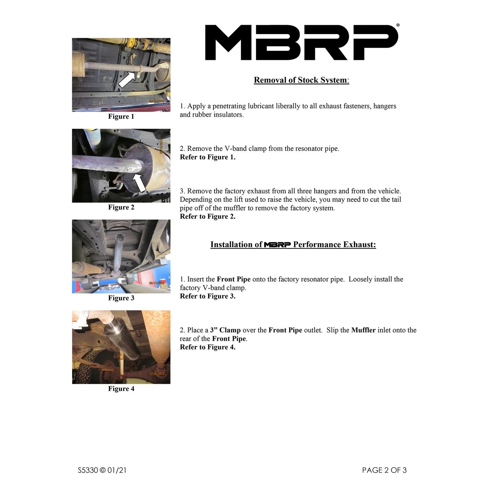 MBRP 00-06 Toyota Tundra All 4.7L Models Resonator Back Single Side Exit Aluminized Exhaust System