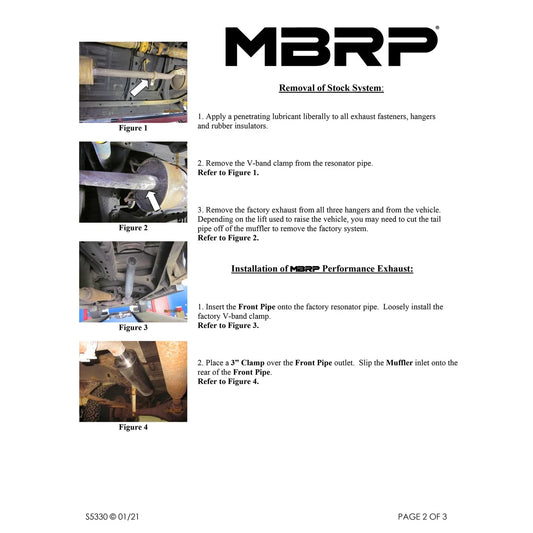 MBRP 00-06 Toyota Tundra All 4.7L Models Resonator Back Single Side Exit Aluminized Exhaust System