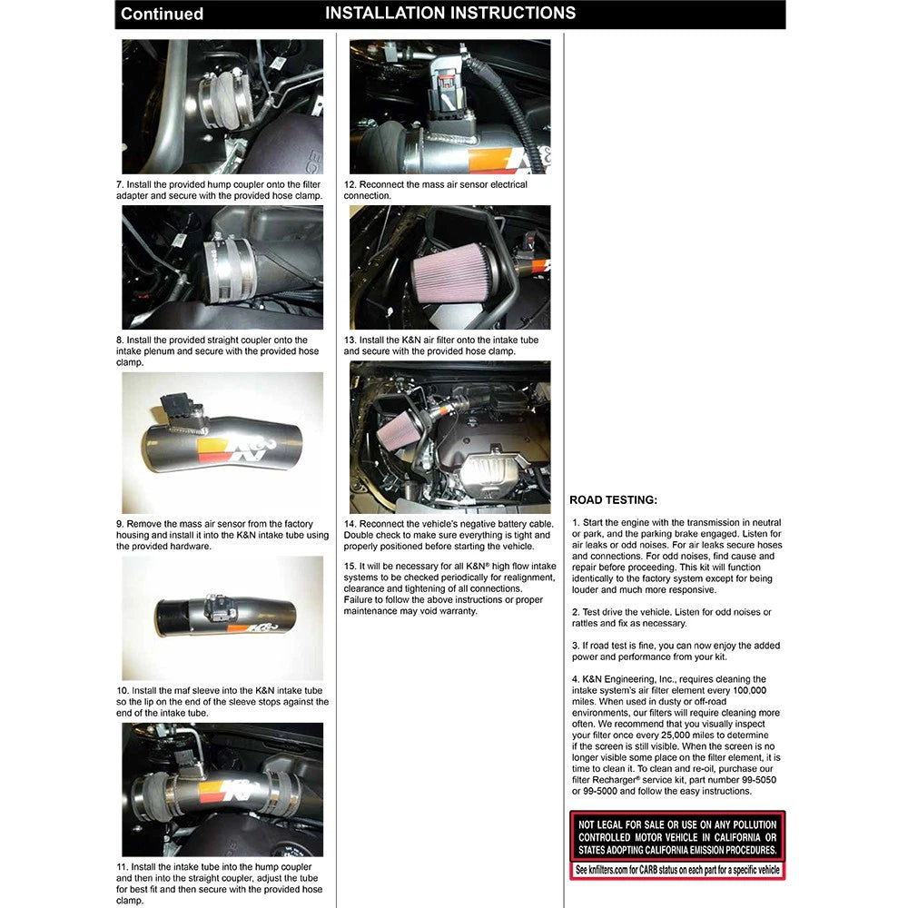 K&N 19-20 Chevy Blazer I4-2.5L Performance Air Intake Kit