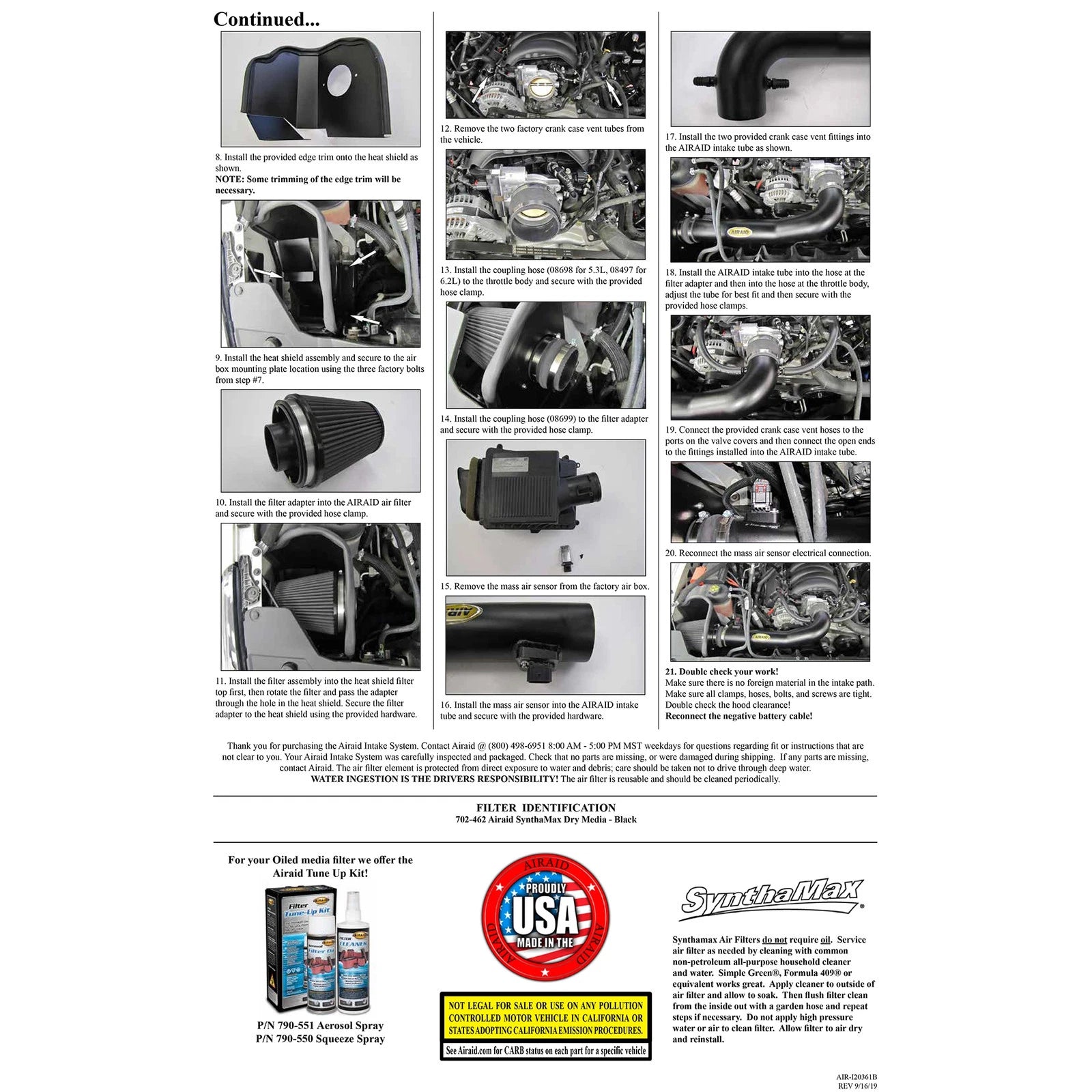 Airaid 14-19 Chevrolet Silverado 1500 V8 / 14-19 GMC 1500 V8 Performance Air Intake System