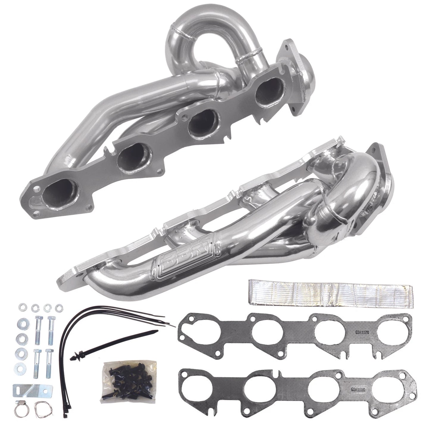 BBK 09-18 Dodge Ram 5.7L Hemi Shorty Tuned Length Exhaust Headers - 1-3/4 Silver Ceramic