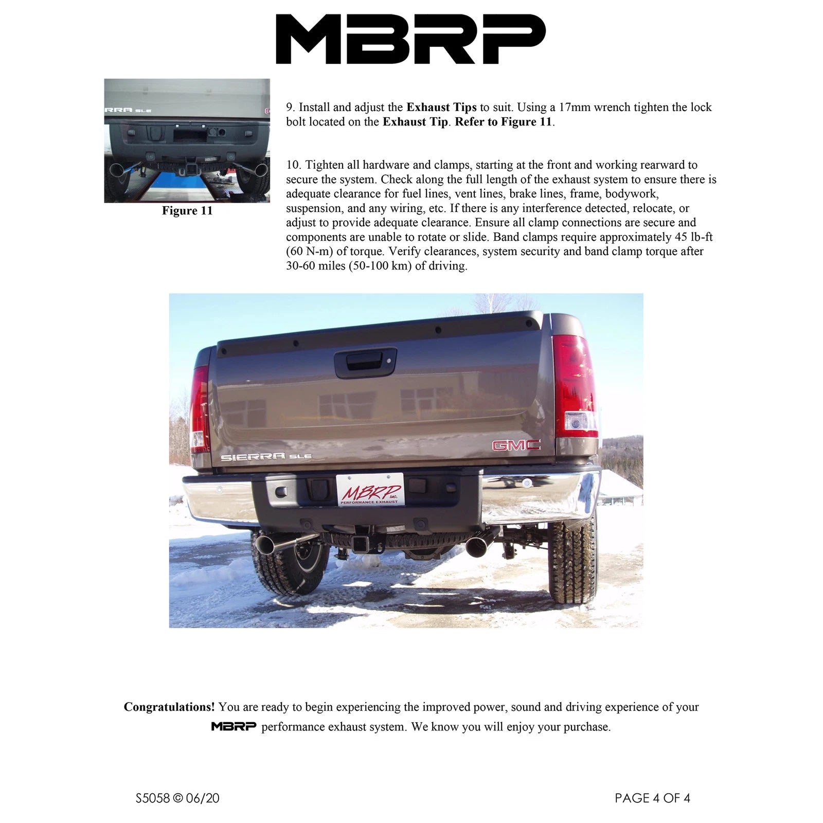 MBRP 2009 Chev/GMC 1500 4.8/5.3L EC/CC (excluding 8 bed) Cat Back Dual Split Rear