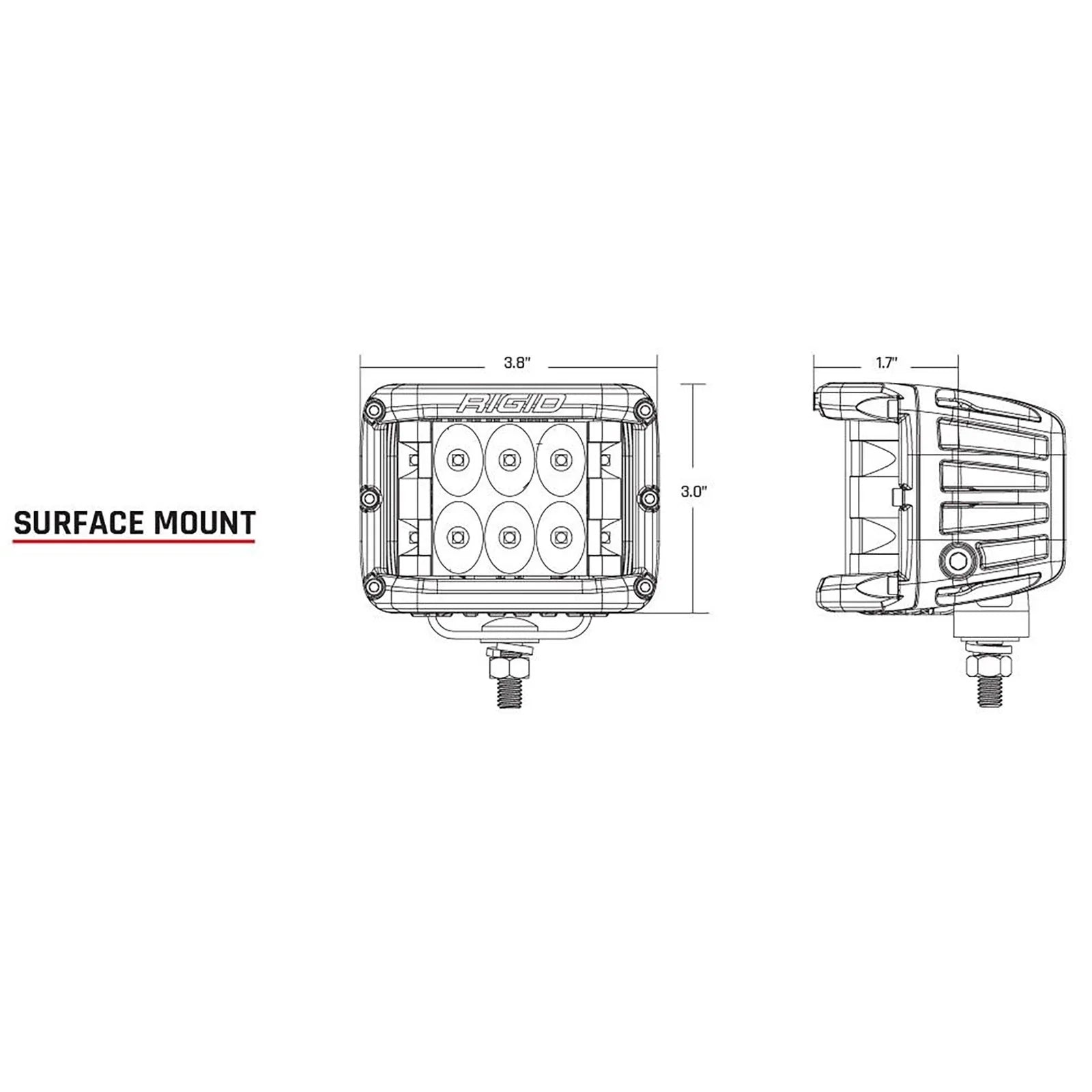 Rigid Industries D-SS - Driving - Single - Black Housing