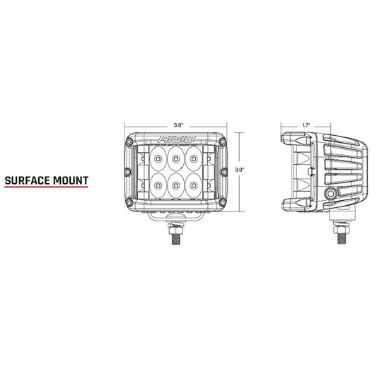 Rigid Industries D-SS - Driving - Single - Black Housing