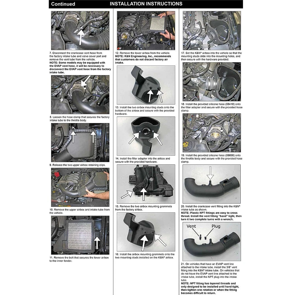 K&N 11-12 Ford Mustang GT 5.0L V8 AirCharger Performance Intake Kit