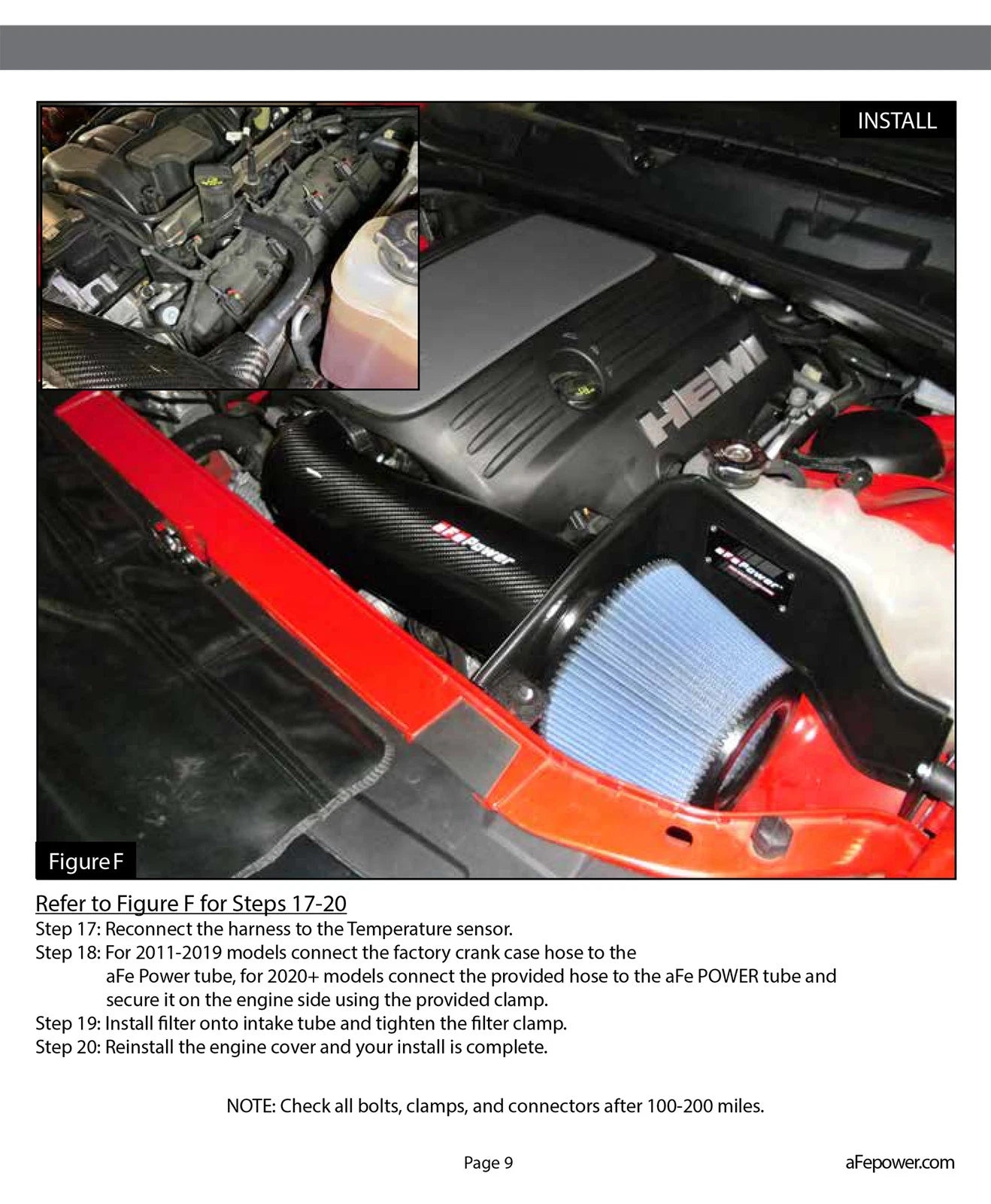 aFe POWER Magnum FORCE Carbon Fiber Stage 2 Track Series Pro Dry S CAIS - 11-18 Dodge Challenger V8