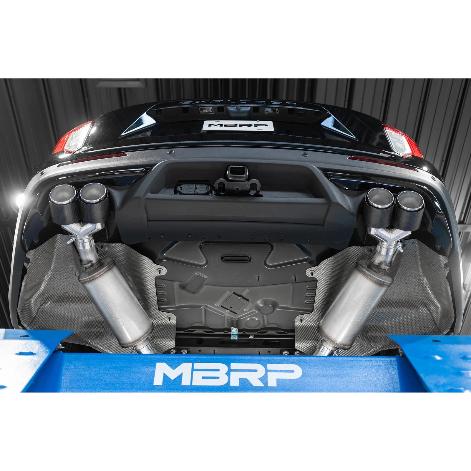 MBRP 20-21 Ford Explorer ST 3.0L Ecoboost SS 2.5in Dual Rear Exit w/ Carbon Fiber Quad Tips - T304