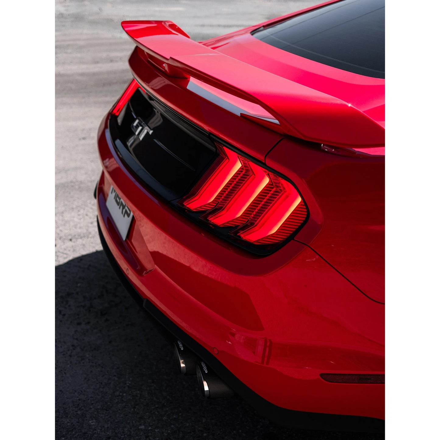 MBRP 18-20 Ford Mustang GT 5.0 w/ Quad Tip Active Exhaust Cat Back Split Rear T304 w/ Carb Fib Tips