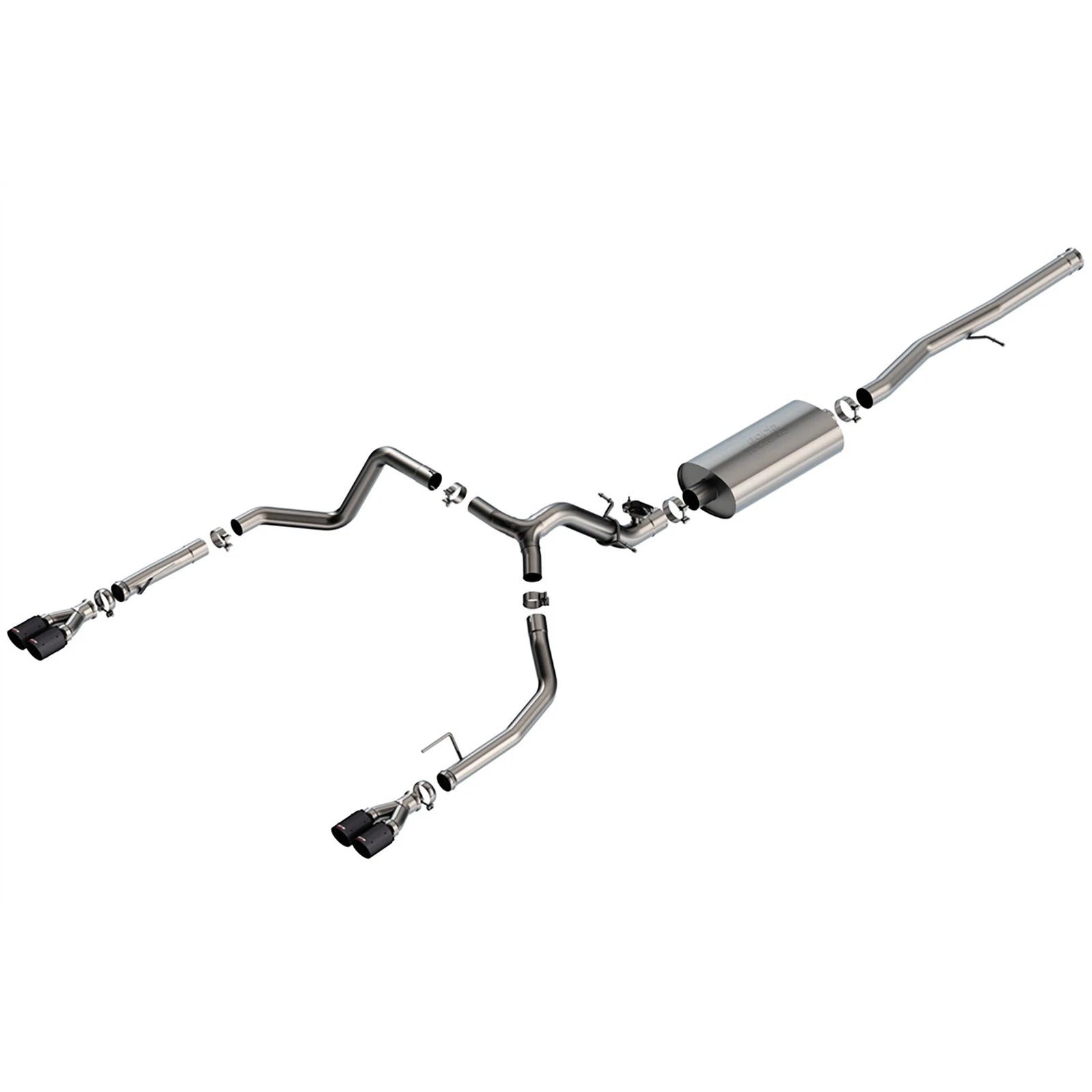 Borla 2024 Chevy Silverado 1500 6.2L V8 Touring Catback Exhaust w/ Simulator - CF Black Anodized