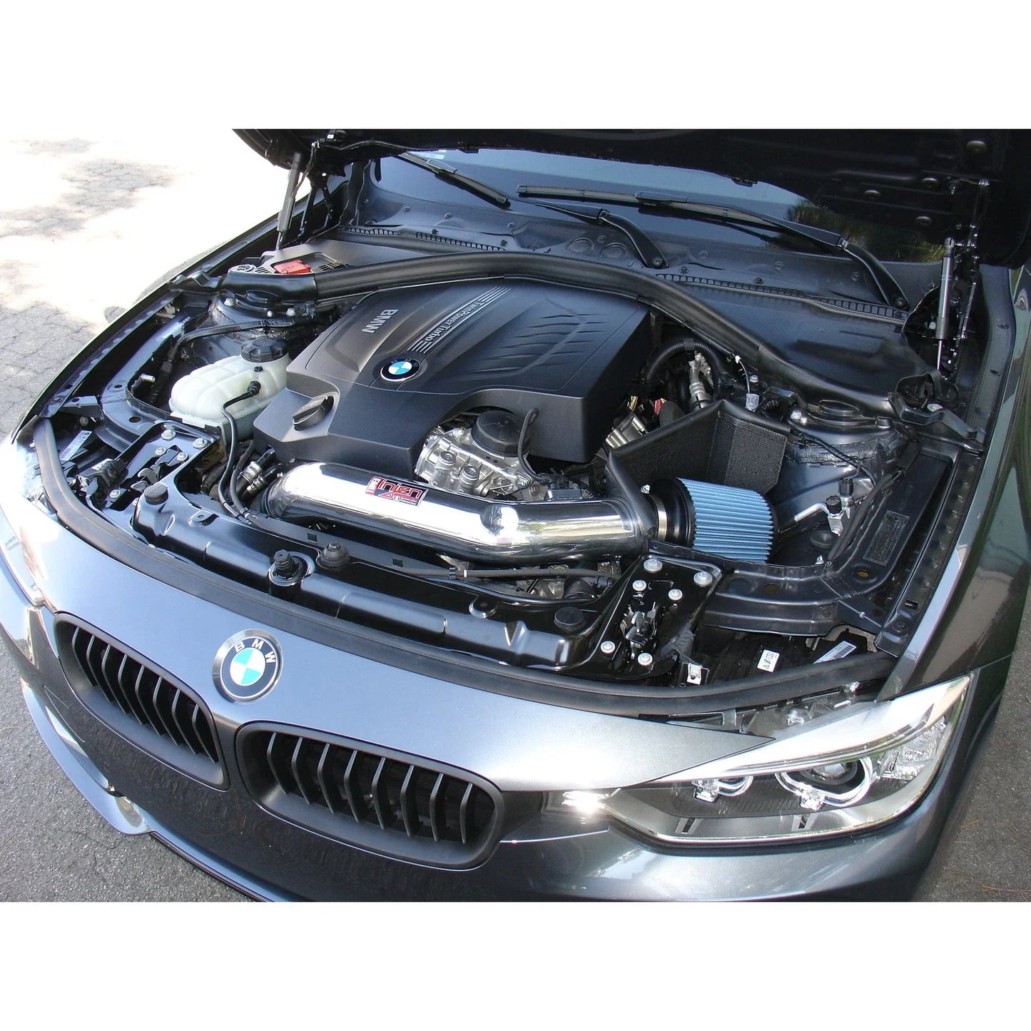 Injen 12-13 BMW 335i (N55) 3.0L L6 (turbo) AUTO TRANS ONLY Wrinkle Black Short Ram Intake w/ MR Tech