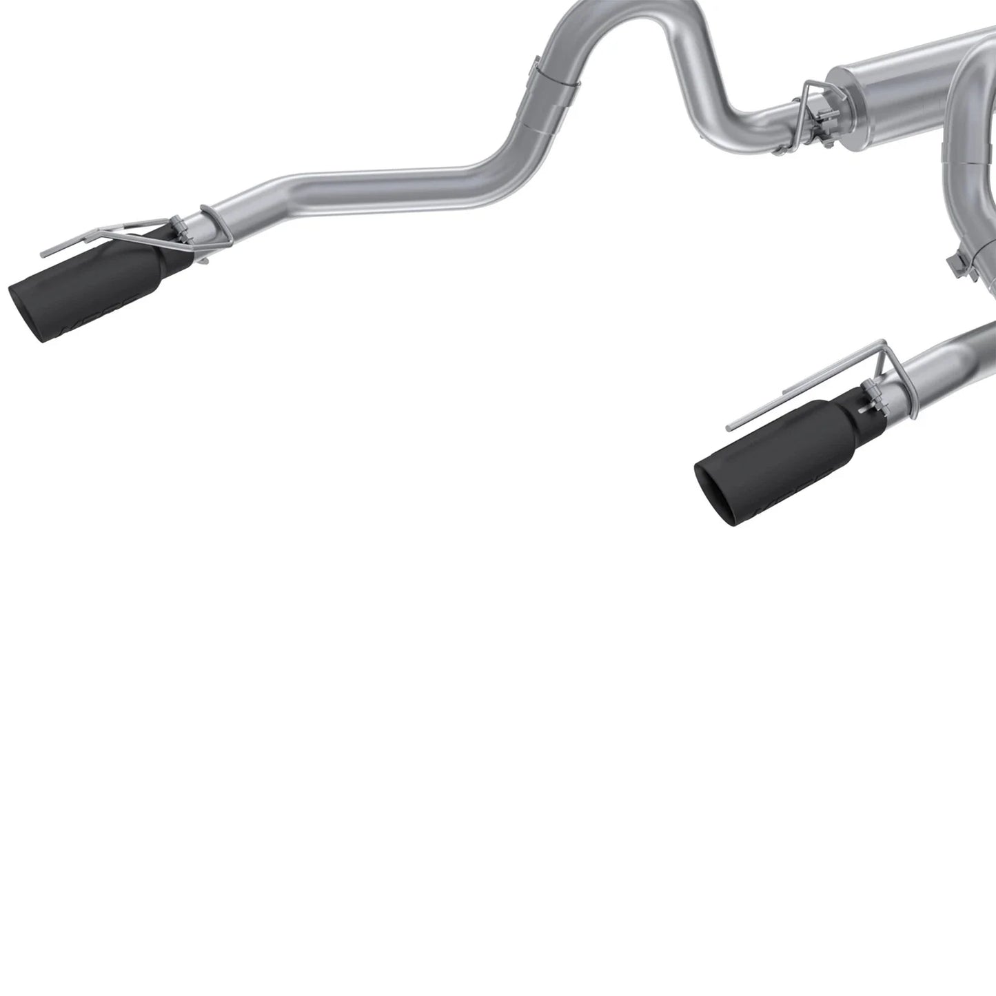 MBRP 99-04 Ford Mustang GT 4.6L 2.5in. Dual Split Rear AL Cat Back w/ 3.5in. Dual Wall Blk. Tips