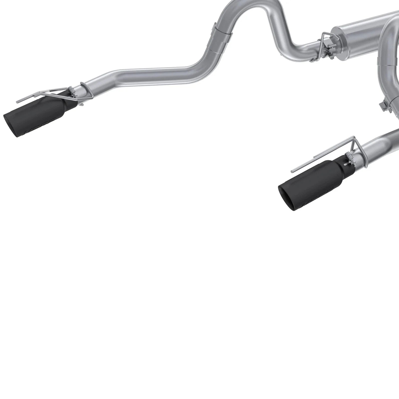 MBRP 99-04 Ford Mustang GT 4.6L 2.5in. Dual Split Rear AL Cat Back w/ 3.5in. Dual Wall Blk. Tips