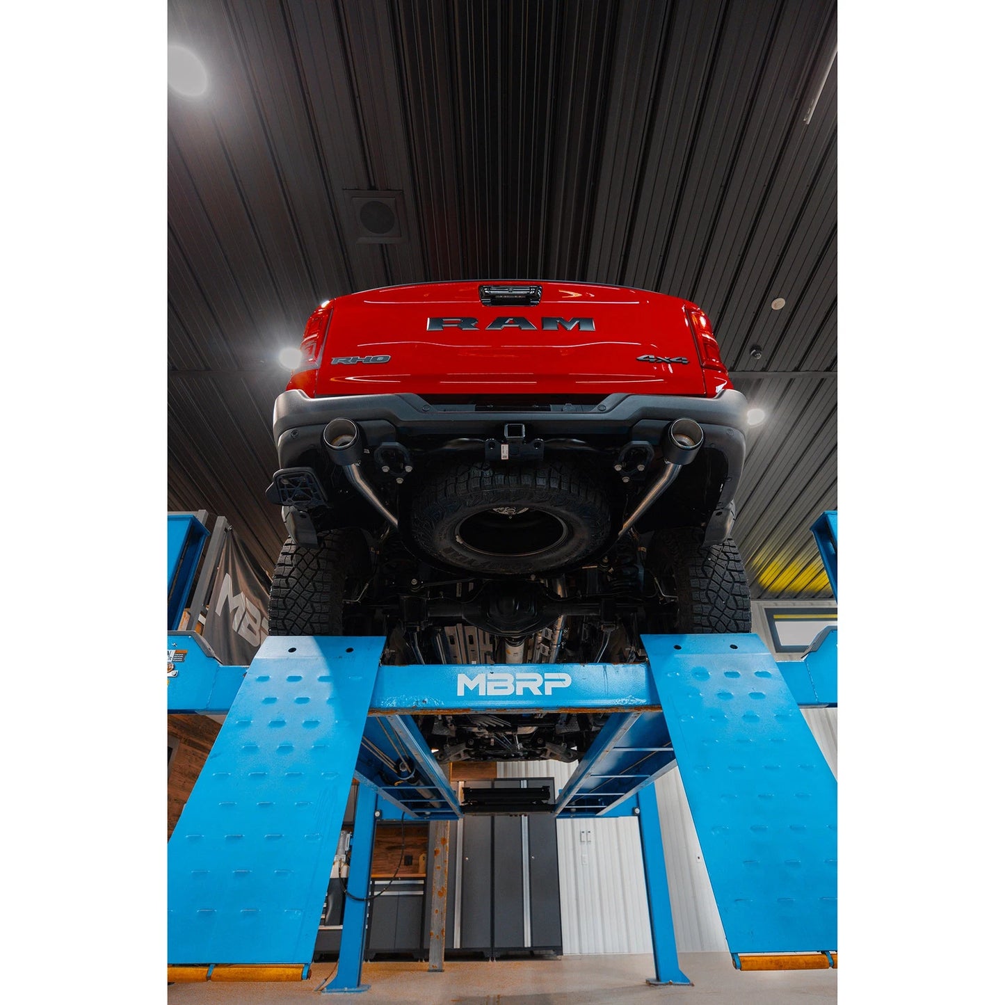 MBRP 2025 RAM RHO 3in Dual Split Rear Cat Back w/ Carbon Fiber Tips - T304