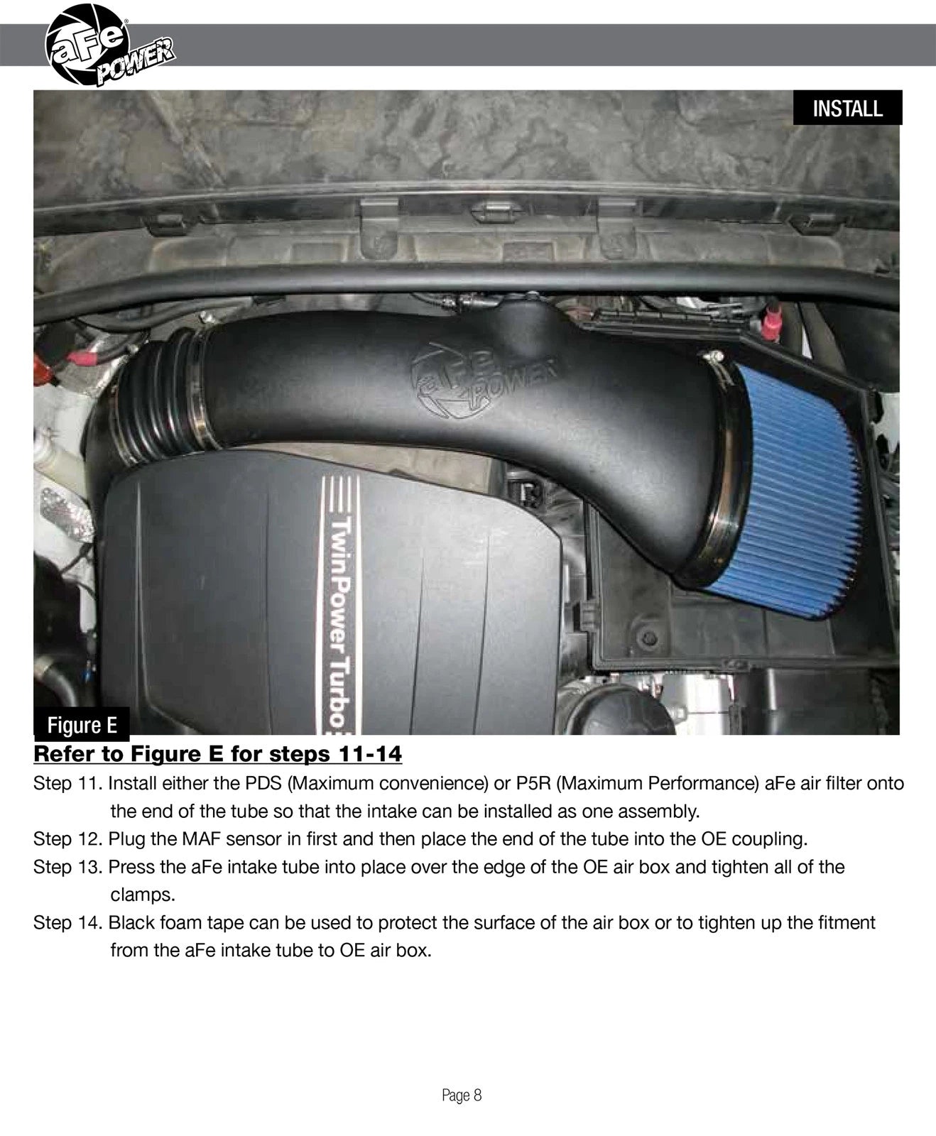 aFe Magnum FORCE Stage-2 Pro 5R Cold Air Intake System 11-13 BMW 335i/xi (E9x) L6 3.0L (t) N55