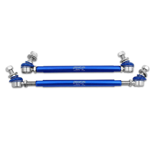 SuperPro 2018 Kia Stinger Base Front HD Adjustable End Link Set (12mm Studs 300mm-345mm)