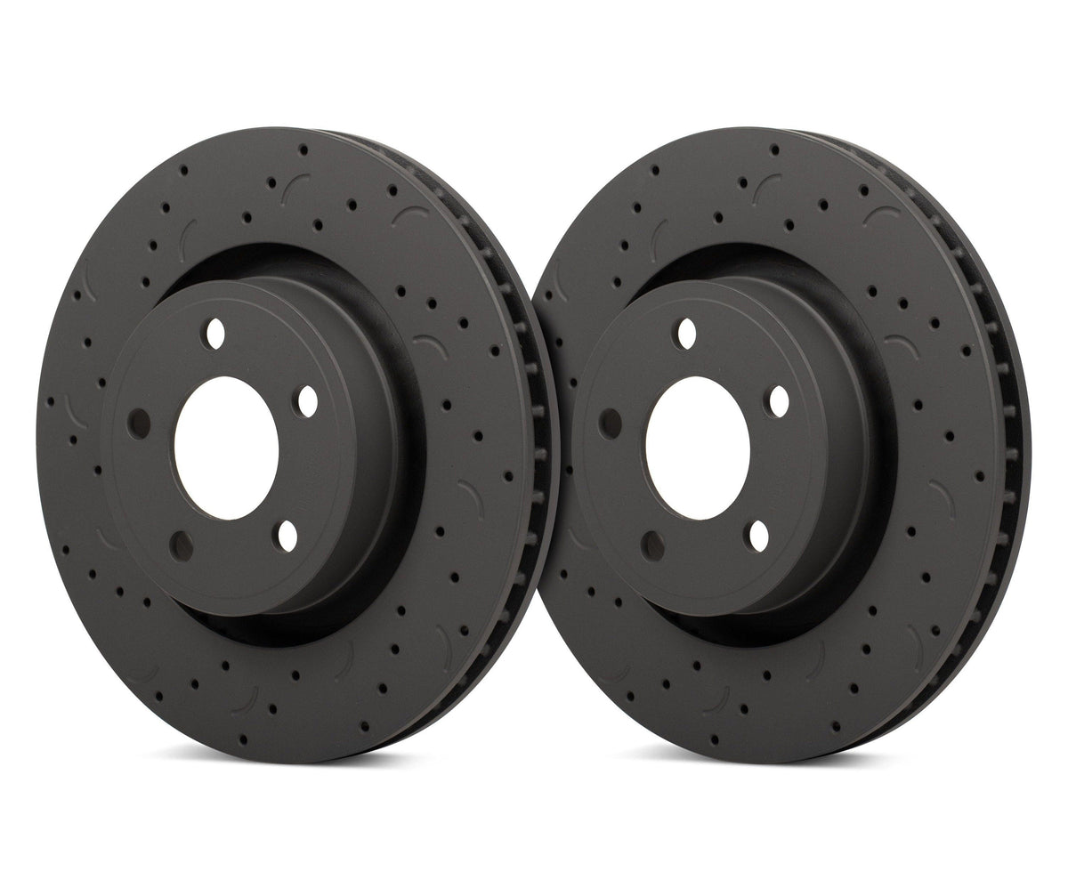 Hawk Talon 2010 Audi A3 Base Drilled and Slotted Front Brake Rotor Set