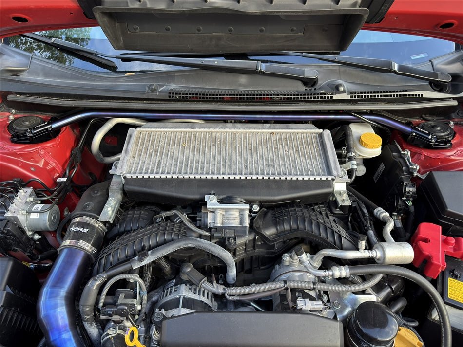 Torque Solution 2022+ Subaru WRX Strut Brace - Titanium Burnt Blue