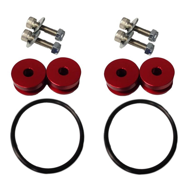 Torque Solution Red Billet Bumper Quick Release Kit (TS-UNI-026R)
