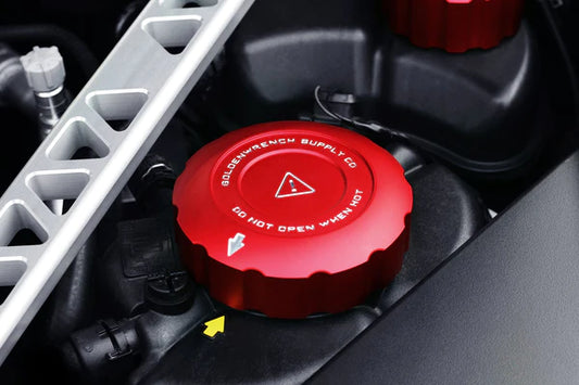 Goldenwrench A90 Toyota GR Supra BLACKLINE Performance Coolant Cap Cover Set